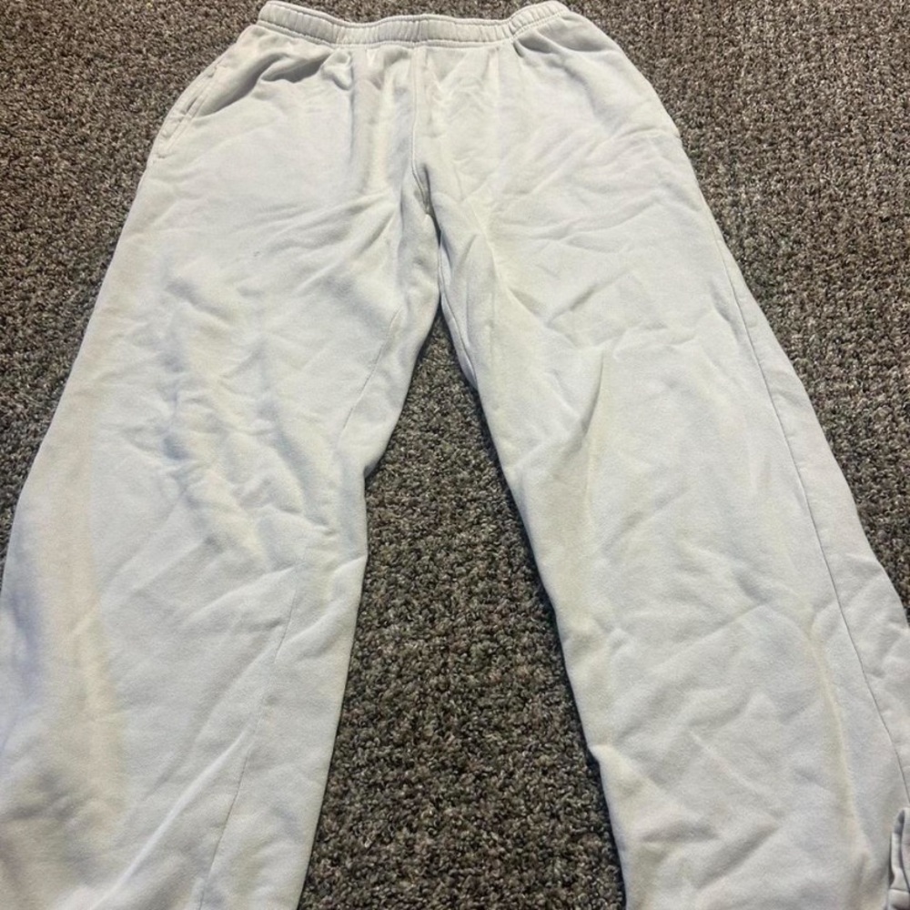 White Wide Leg Sweatpants